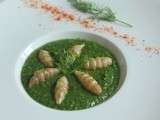 Velouté d'herbes aux crosnes