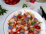 Assiette colorée de quinoa aux légumes de saison