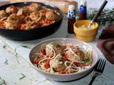 Boulettes de veau et ses linguines à l'italienne