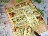 Bread quiche petits pois et oignons au thym