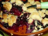 Crumble poire cassis (ou autres fruits rouges)