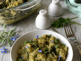 Dhal de pois cassés aux courgettes et épinards