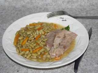 Épaule d'agneau aux flageolets carottes