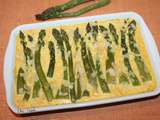 Flan de courgettes et d'asperges vertes aux amandes