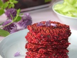 Galettes de millet aux betteraves rouges (+ idée menu)