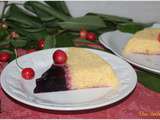 Gâteau au fromage blanc et gelée de cerises