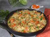 Gratin chou carottes au poulet