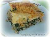 Lasagne au vert et à la dinde