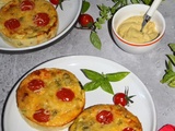 Petites quiches courgettes et tomates cerises