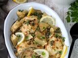 Piccata de poulet aux artichauts et aux câpres