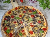 Quiche aux oignons rouges et tomates cerises