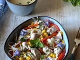🥗 Salade Croquante au Poulet et sa sauce indienne