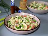 Salade de pâtes aux légumes verts et au saumon