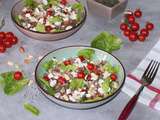 Salade de thon , lentilles vertes et cacahuètes