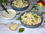 Salade fraîcheur (poulet pâtes pomme et concombre)