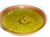 Soupe de courgettes aux pois chiches