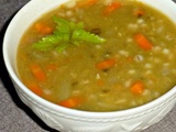 Soupe de pois cassés et orge perlée