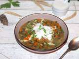 Soupe de poulet aux lentilles (avec ou sans yaourt épicé)