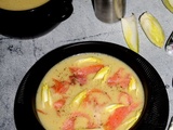 Velouté d'endives au saumon fumé