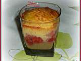 Verrine rhubarbe framboises façon pudding