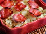 Gratin de chou-fleur à la cancoillotte et au chorizo