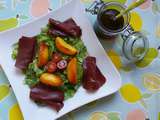 Salade de boeuf séché aux nectarines