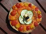 Tortizza ou pizza tortilla aux tomates et courgettes