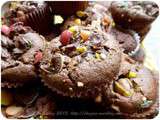 Muffins chocolat m&m's... le régime ce sera quand le soleil reviendra