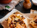 Carrés feuilletés aux pommes de terre, lardons et fromage à raclette