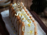 Charlotte façon tiramisu aux agrumes, comme une bûche