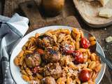 Gnocchetti sardi et boulettes de viande à la tomate