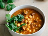 Harira, soupe marocaine à l'agneau et pois chiches