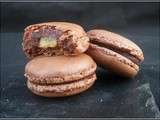 Macaron chocolat et oranges confites