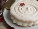 Macaron géant au chocolat blanc et framboise