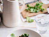 Salade de lentilles vertes et pickles de champignons