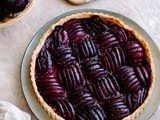 Tarte aux prunes, pâte sucrée à la cannelle