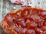 Tarte tatin aux pommes et pralines roses