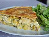 Tourte au Poulet, Poireaux et Carottes