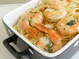 Garlic Cilantro Shrimp Pasta