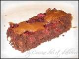 Brownie au chocolat, amandes & framboises