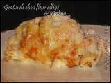 Gratin de chou fleur allégé au jambon