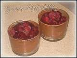 Mousse au chocolat aux framboises et son coulis