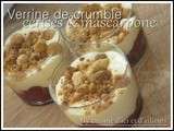 Verrines de crumble à la cerise et sa mousse de mascarpne