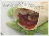 Wraps de poulet et bacon sauce au poivre