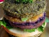 Purple burger and mango chutney