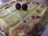 Clafoutis aux cerises ,lait de coco et zeste de citron vert