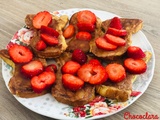 French toasts allégés aux fraises et au sirop d’érable de Jean-Marc