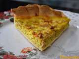 Quiche aux poireaux, thon, lentilles corails et curry de Veronica