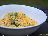 Salade de boulghour, lentilles corail et amandes de Tasha