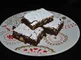 Brownie-fondant pecan et noix aux deux chocolats